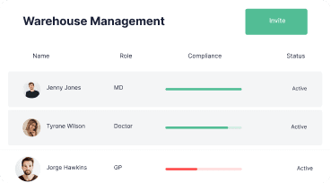 Inventory management software's warehouse management feature's dashboard